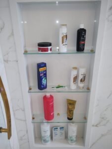Box blindex 4 prateleira vidro banheiro